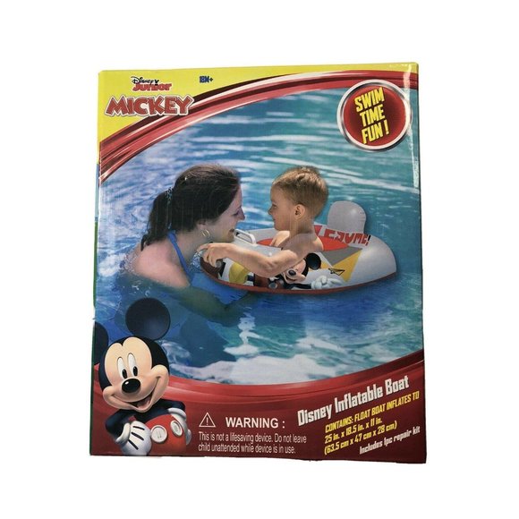 Disney Junior Mickey Mouse Inflatable Boat Float - Picture 1 of 3